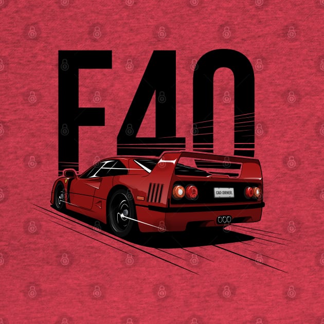 EDM - Classic Italian F40 - CarCorner by CarCorner - Automotive Artwork